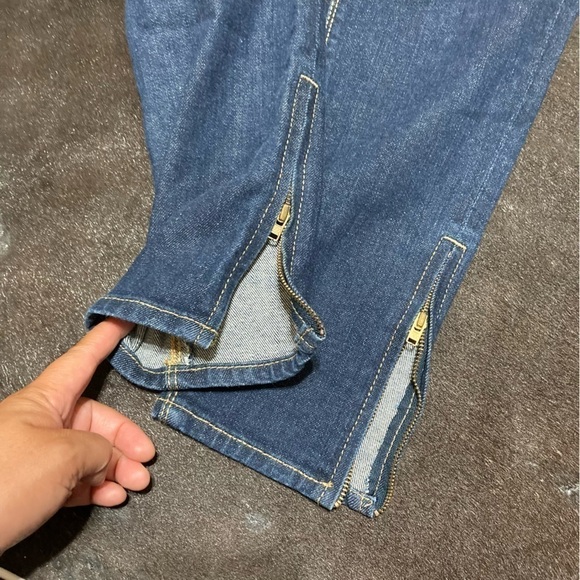 H&M’s lo rise skinny jeans with zippered side bottom size 26 EUC - Picture 3 of 10